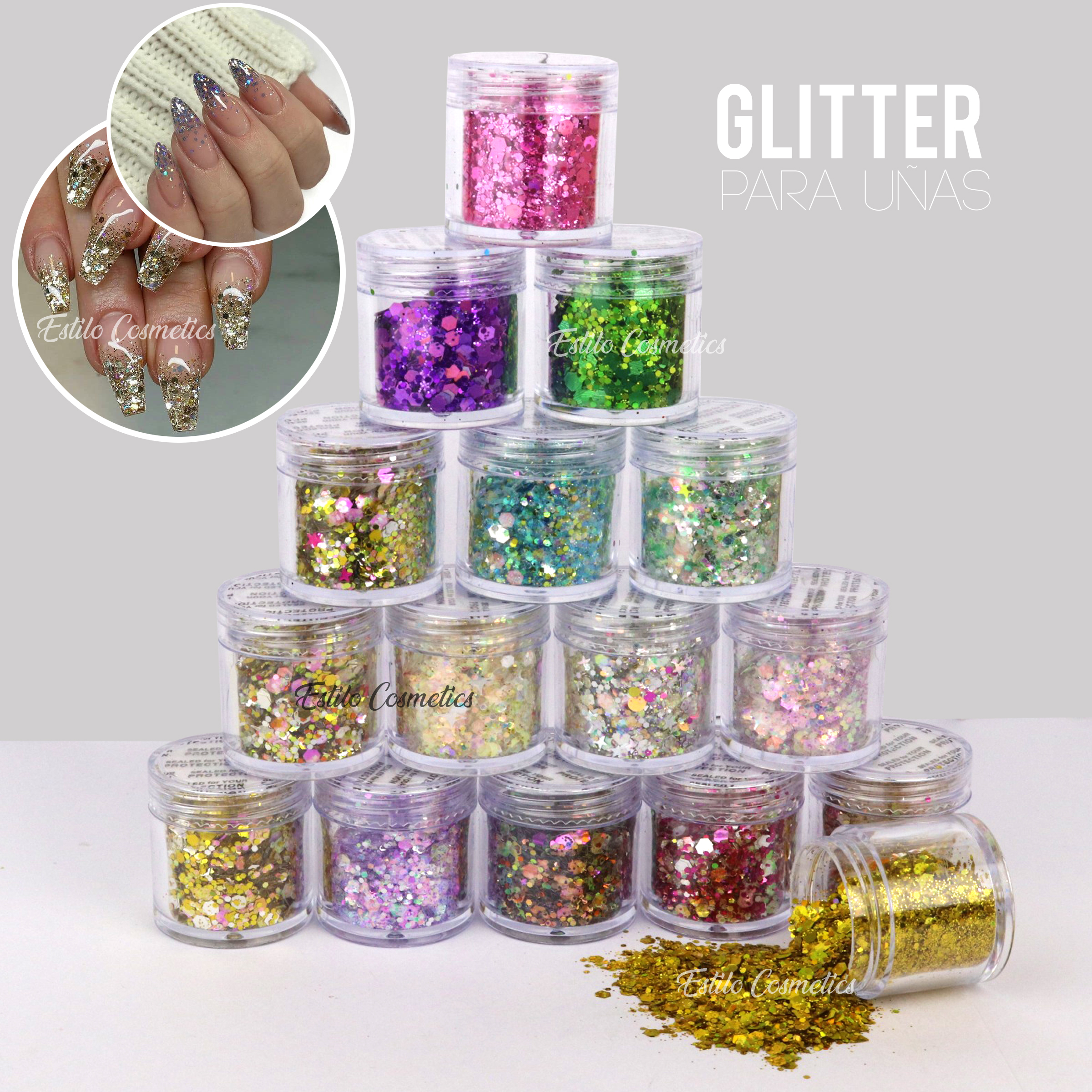 Glitter para uñas AC-436 – Estilo Juvenil Cosmeticos
